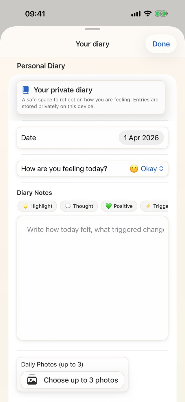 A private diary entry in Signalkind
